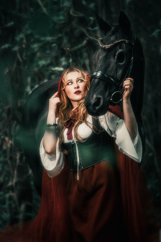 Fantasy Equine Photoshoot with Red Riding Hood