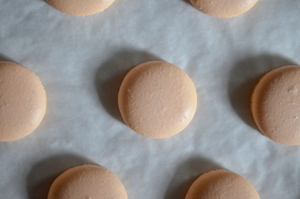 macaron shell with cayenne pepper