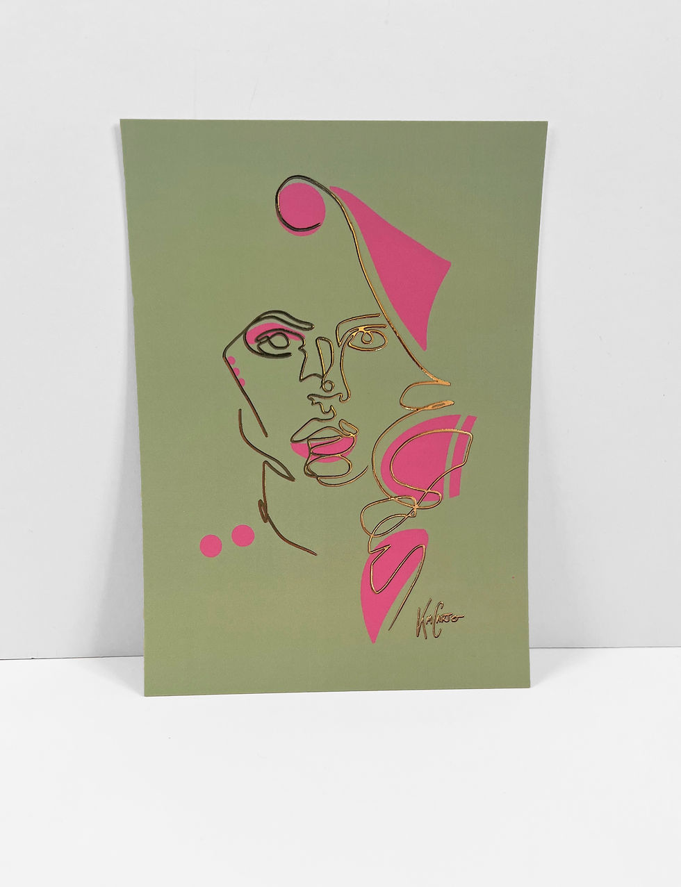 Thumbnail: Marie - Patterned Foil Postcard