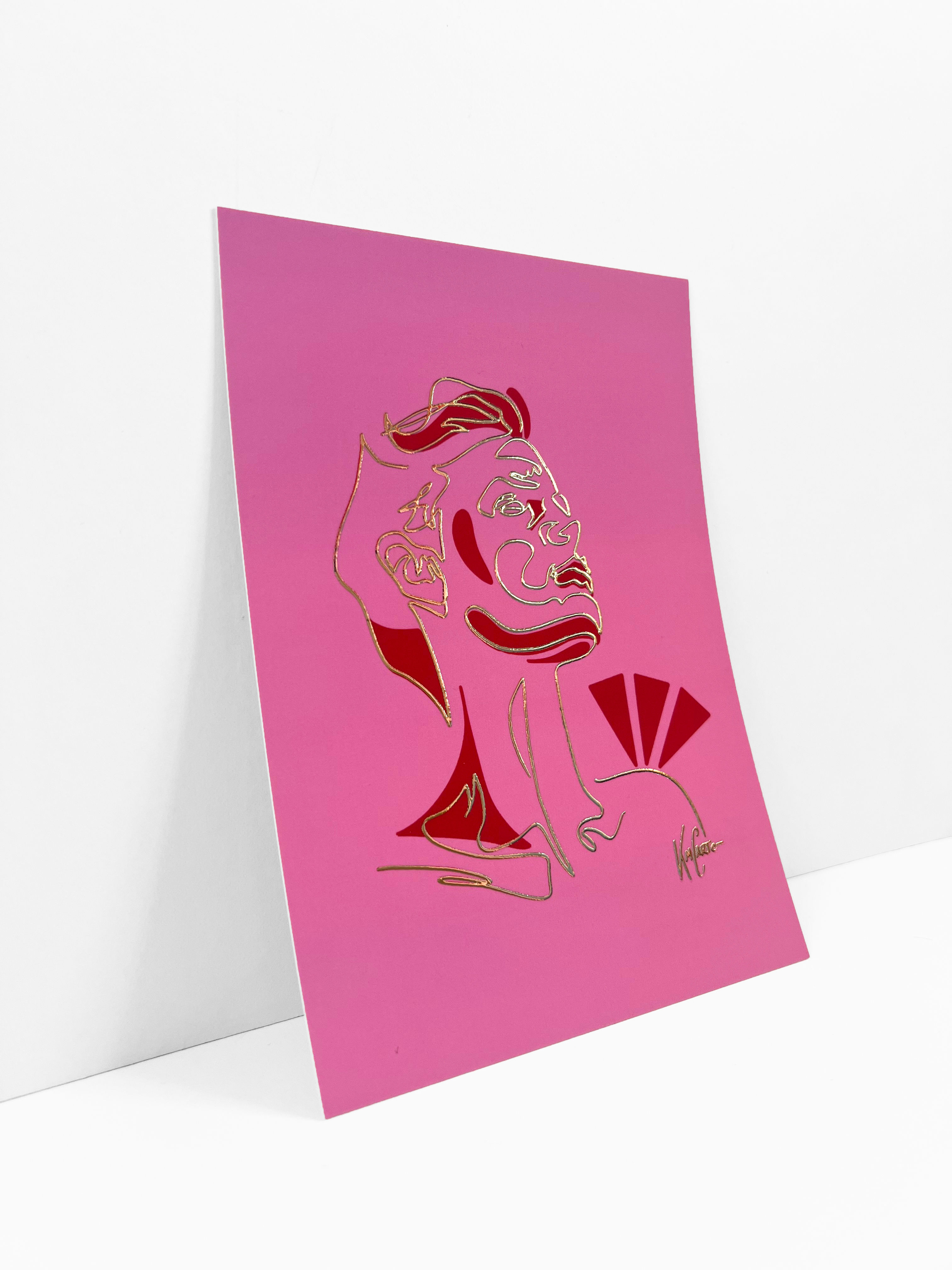 Michael - Patterned Foil Postcard