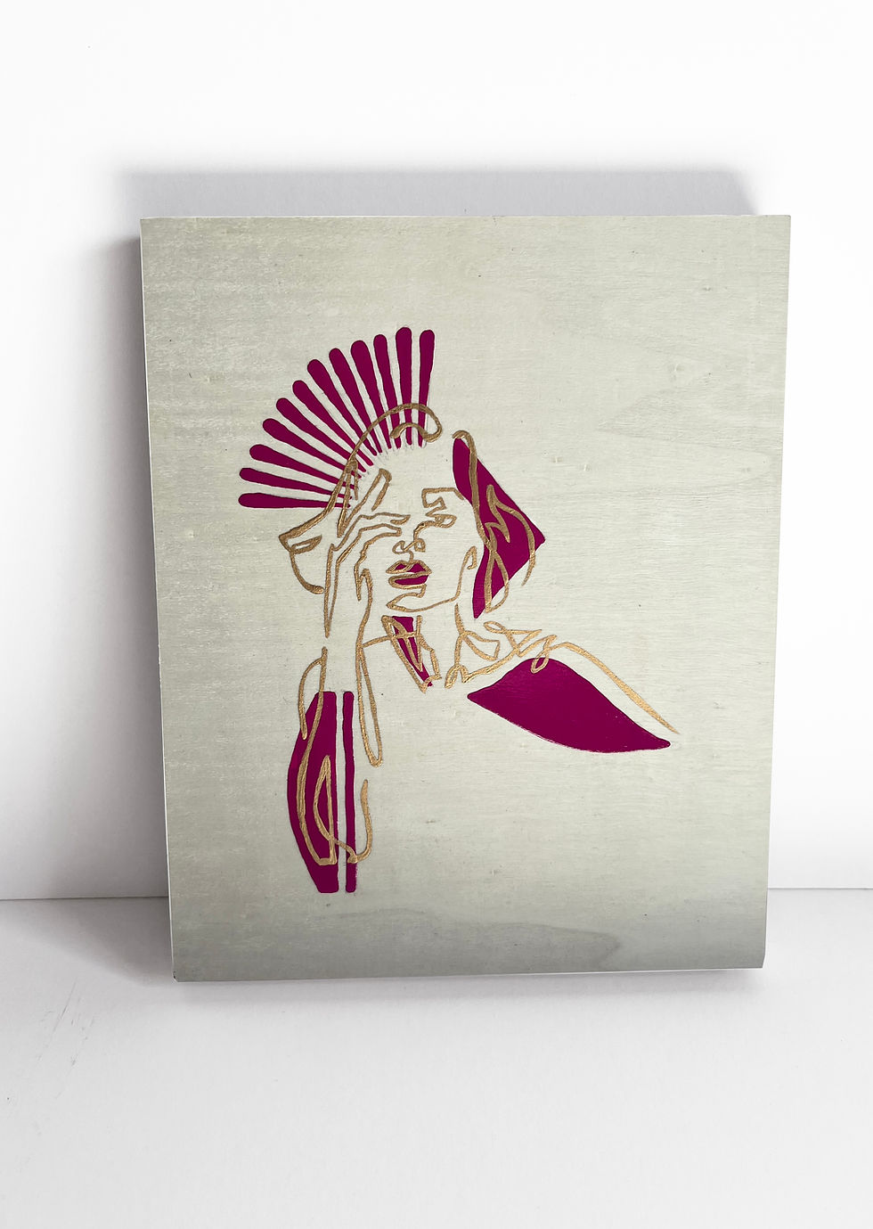 Thumbnail: Sophie - Enamel on Small Wooden Panel