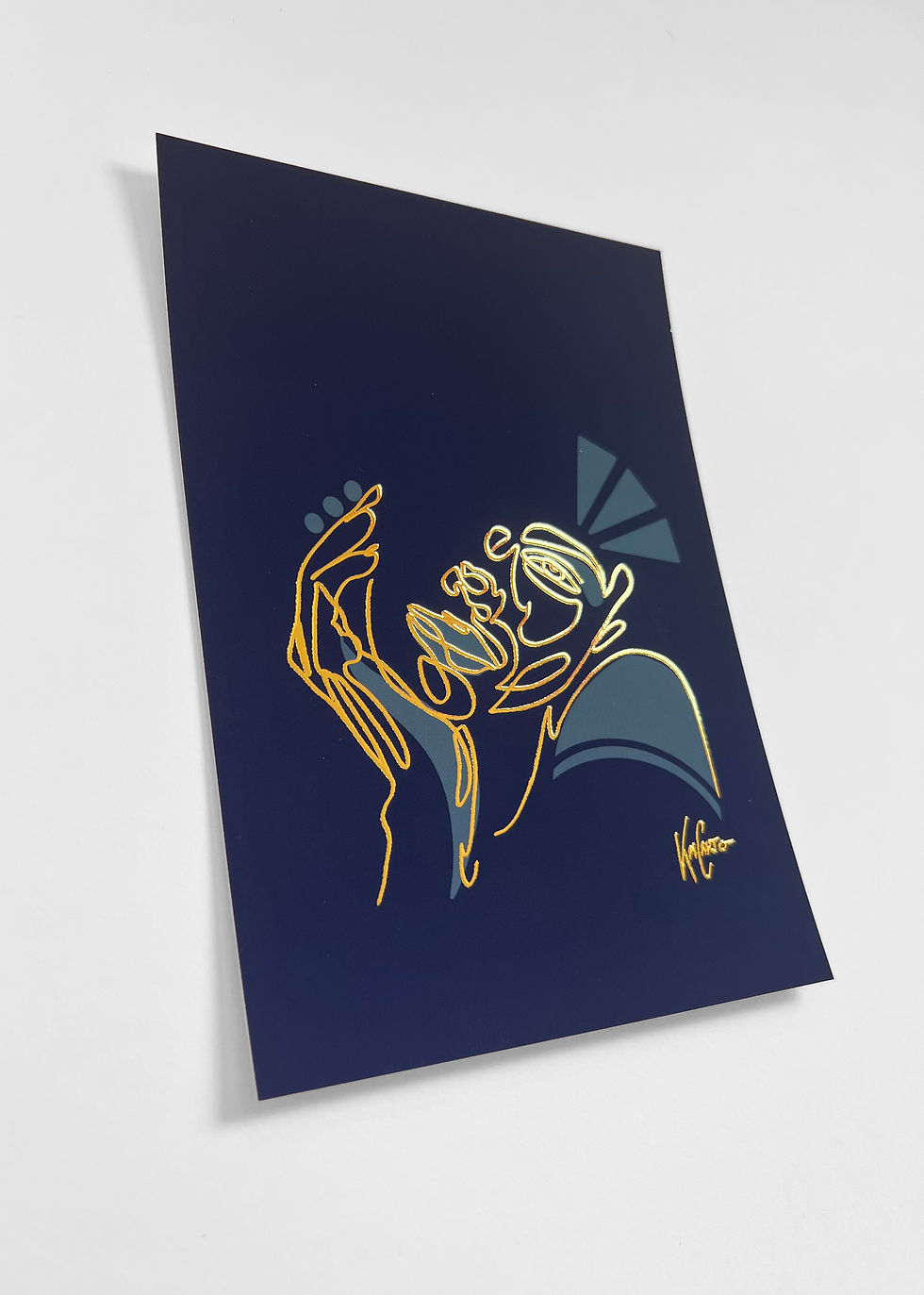 Thumbnail: Alice - Patterned Foil Postcard