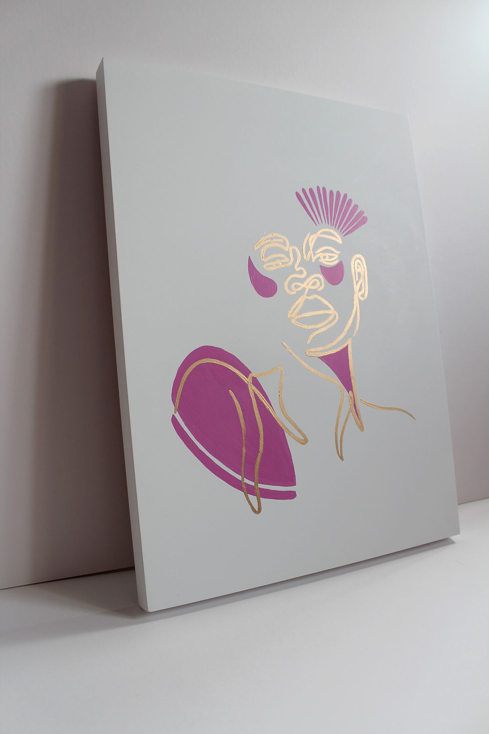 Thumbnail: Eleanor - Acrylic and Gilding Liquid on Panel