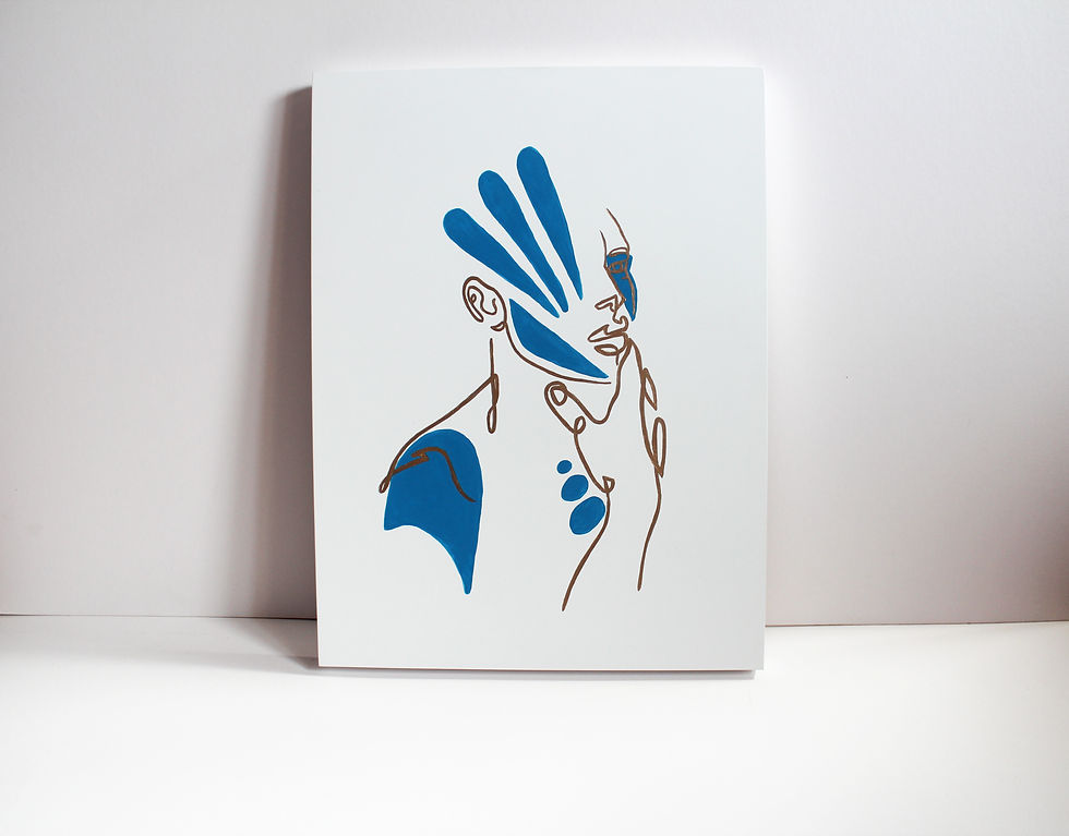 Thumbnail: Daniel - Acrylic and Gilding Liquid on Panel