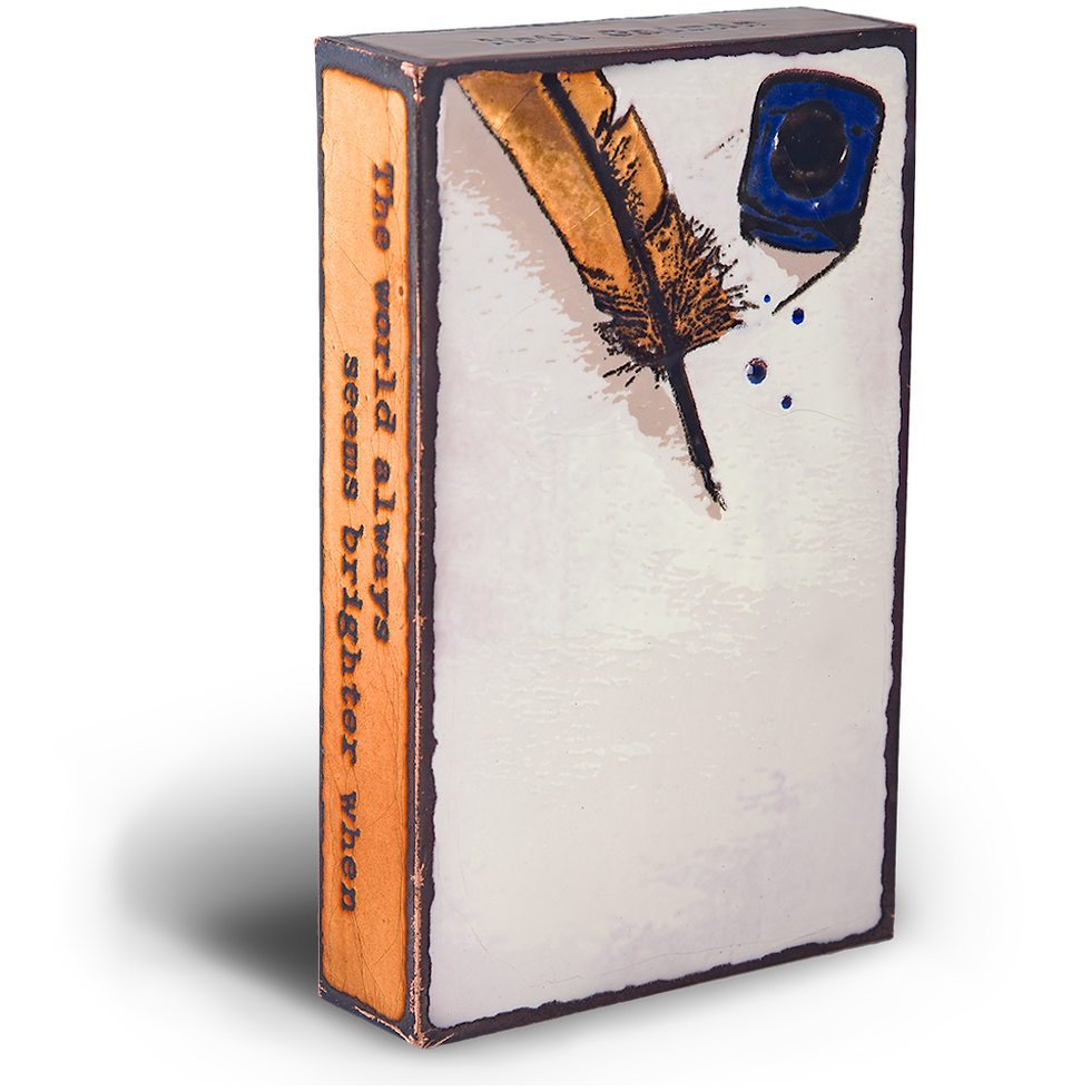 Thumbnail: Decorative box with visible text and feather pen. The world seems brighter when.