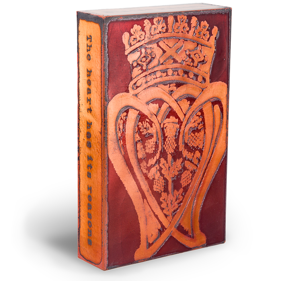 Thumbnail: Decorative book cover with heart and crown, reading "The heart has its reasons".