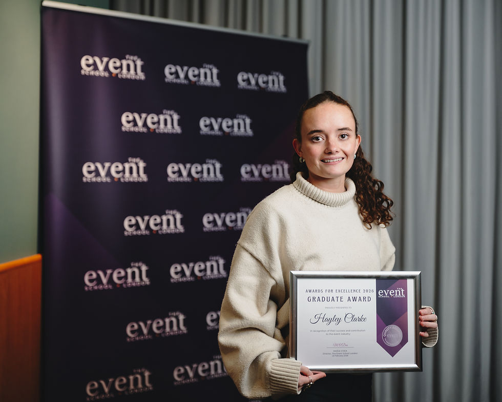 Hayley Clarke, Graduate Award, The Event School London Awards for Excellence 2026