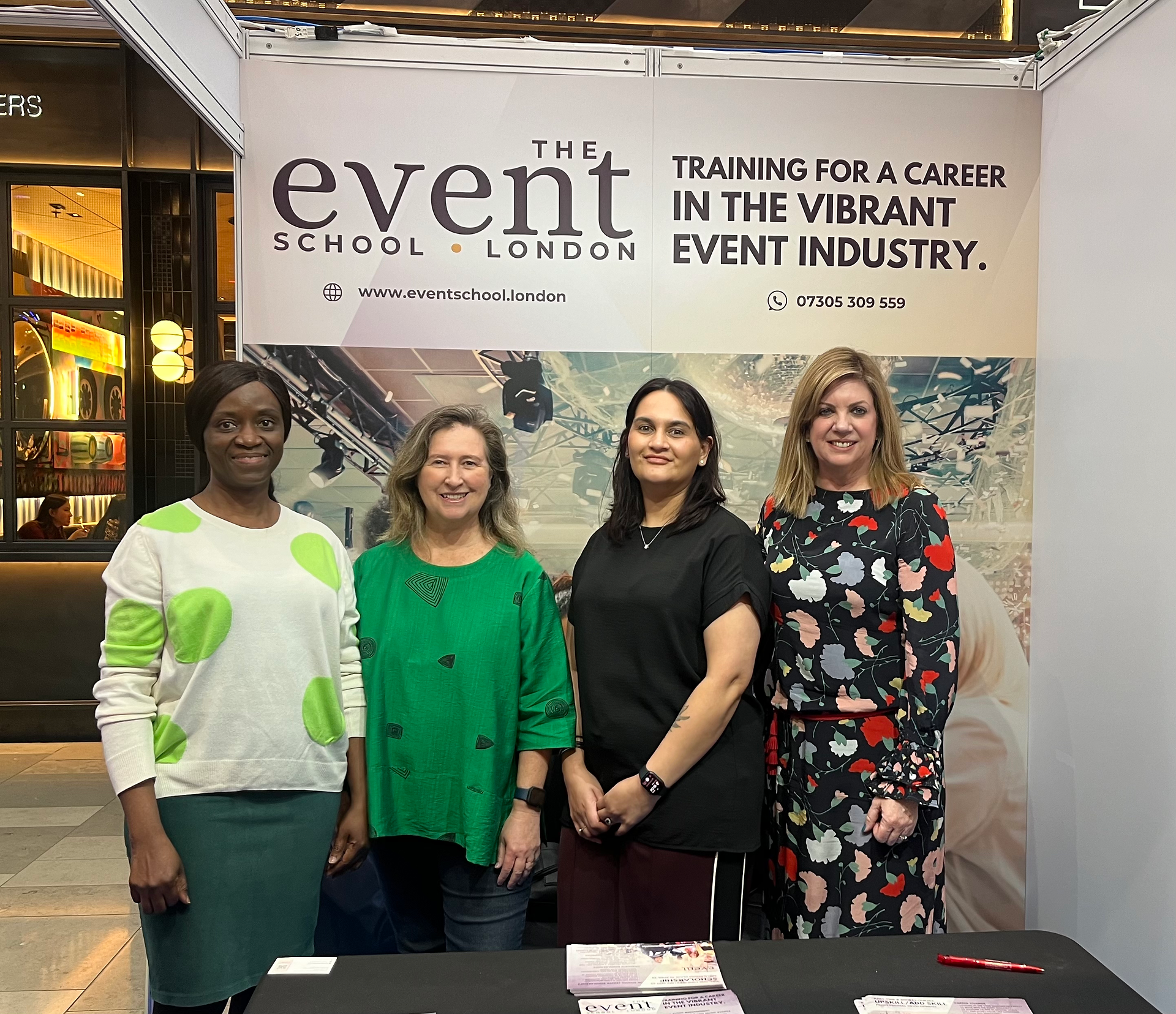 Speaking about event management courses at the London Job Show