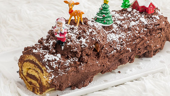 Buche de Noel med sjokolade