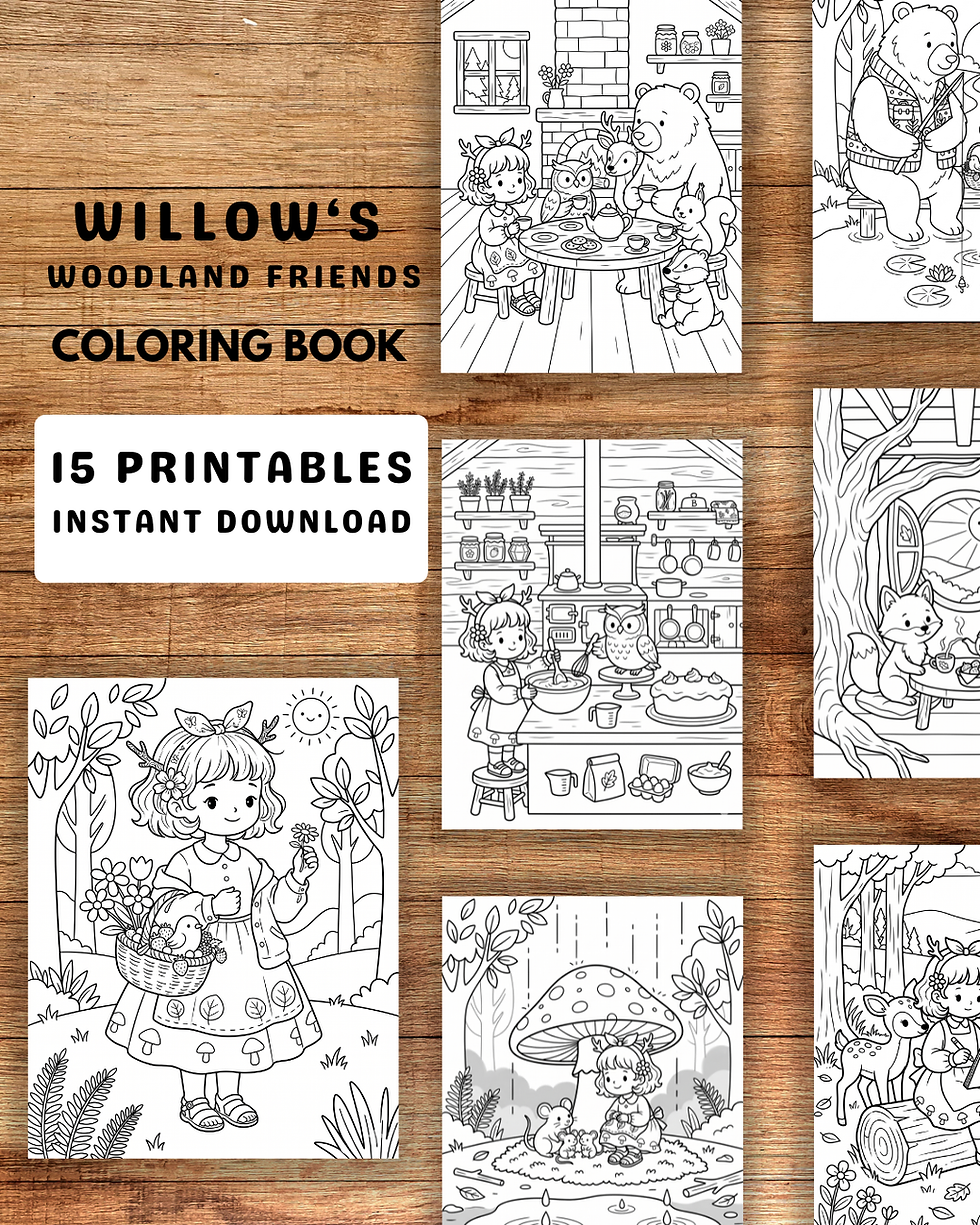 Thumbnail: Woodland Coloring Book | Printable for Kids | Whimsical Activities for Kids 