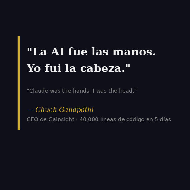 La IA fue las manos. Yo fui la cabeza.
