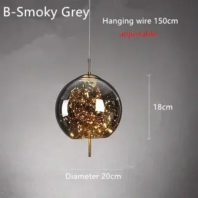 Miniatura: LED Nordic Net Red Bedside Chandelier Girl Light Glass Small  Luxury Long Line P