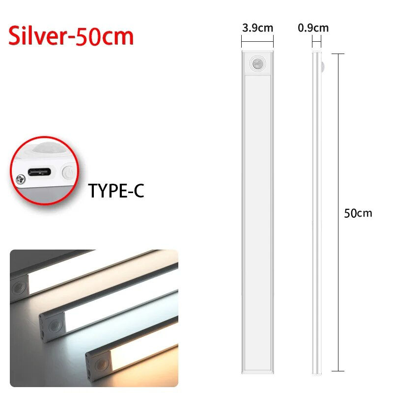 Miniatura: LED Motion Sensor Light Night Light Wireless USB Under Cabinet Light For Kitchen