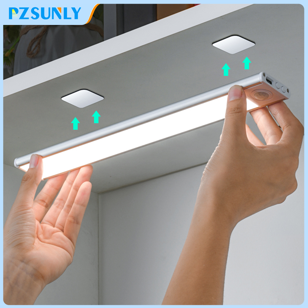 LED Motion Sensor Light Night Light Wireless USB Under Cabinet Light For Kitchen