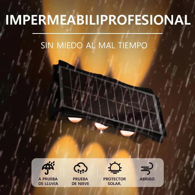 Miniatura: Solar LED Light, Outdoor Waterproof Wall Lamp, Dusk to Dawn Fence Up And Down Lu