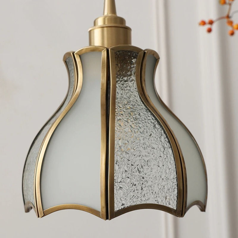 Miniatura: Stained Glass Wavy Bell Tiffany Style Pendant Lamp for Kitchen Island Bedside Br