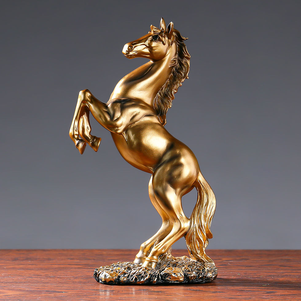 Miniatura: European Style Home Resin Victory Horse Statue, Living Room ，Cabinet,Office De