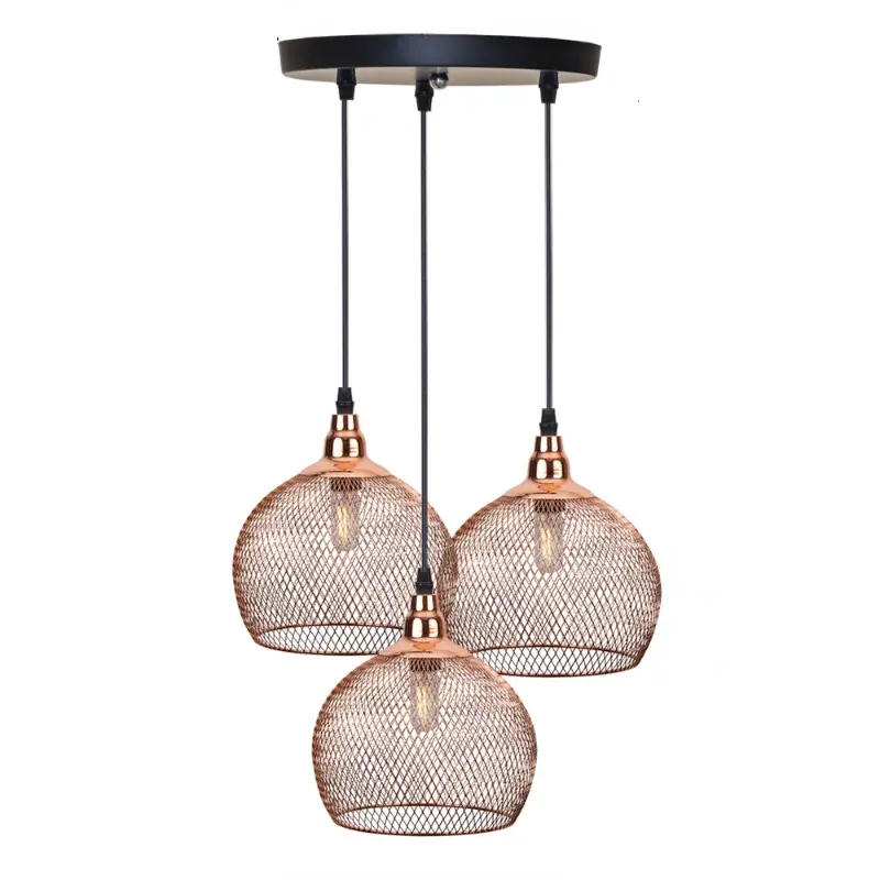 Lustre Pendente Aramado Geométrico Duo-Tone