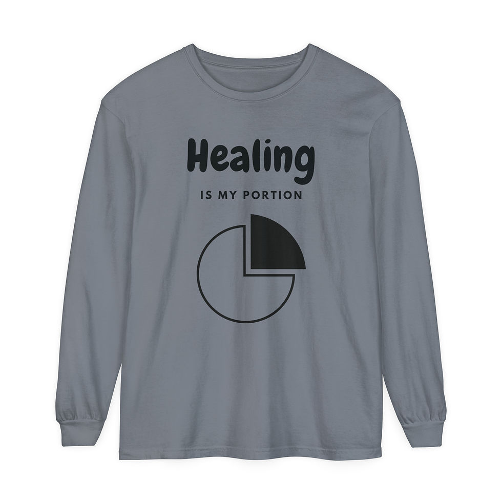 Thumbnail: Healing Unisex Garment-dyed Long Sleeve T-Shirt