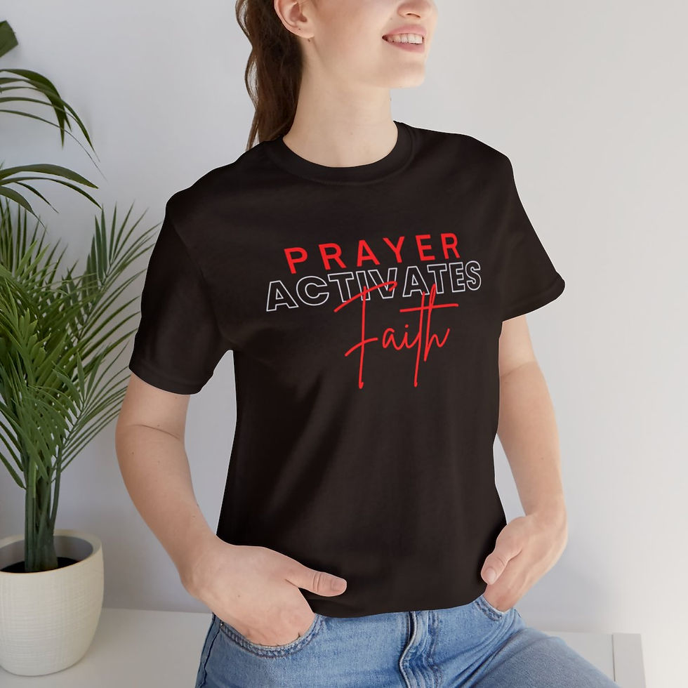 Thumbnail: Prayer Activates Faith Unisex Jersey Short Sleeve Tee
