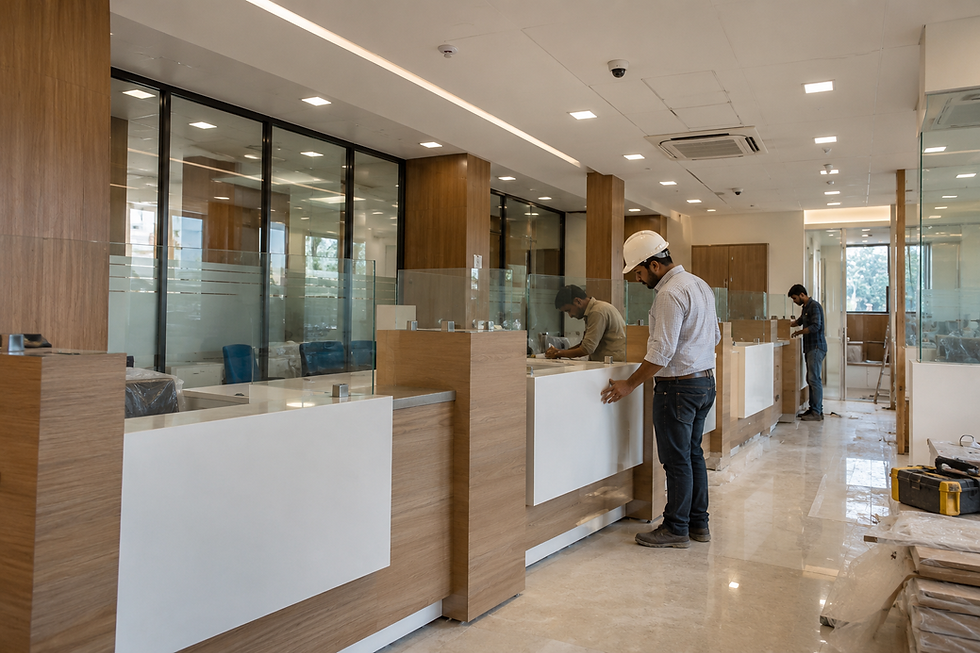 Case Study: Bank Branch Fit-Out in 26 Working Days — SG Highway, Ahmedabad