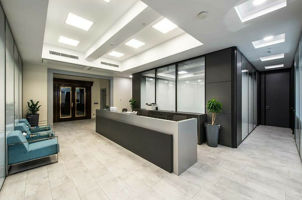 Wood and Glass Partition