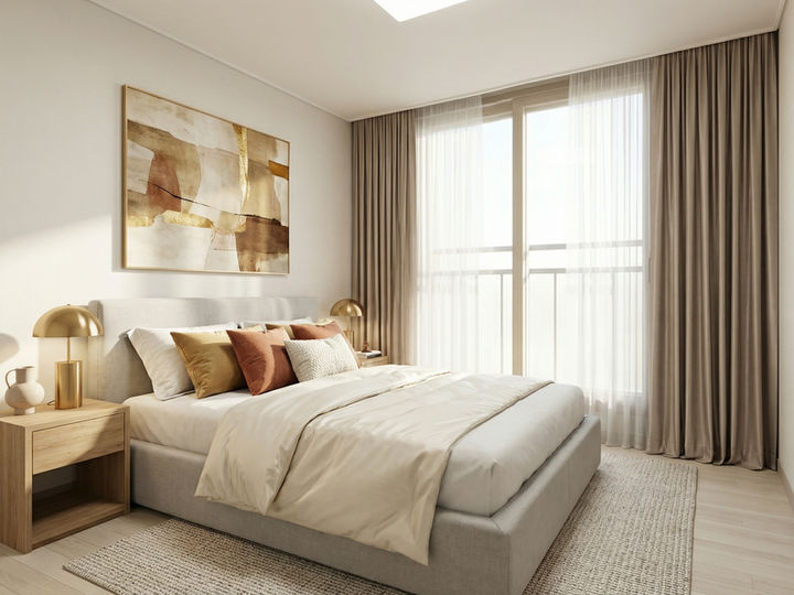 침실 인테리어 투시도 3D 실내 공간 표현