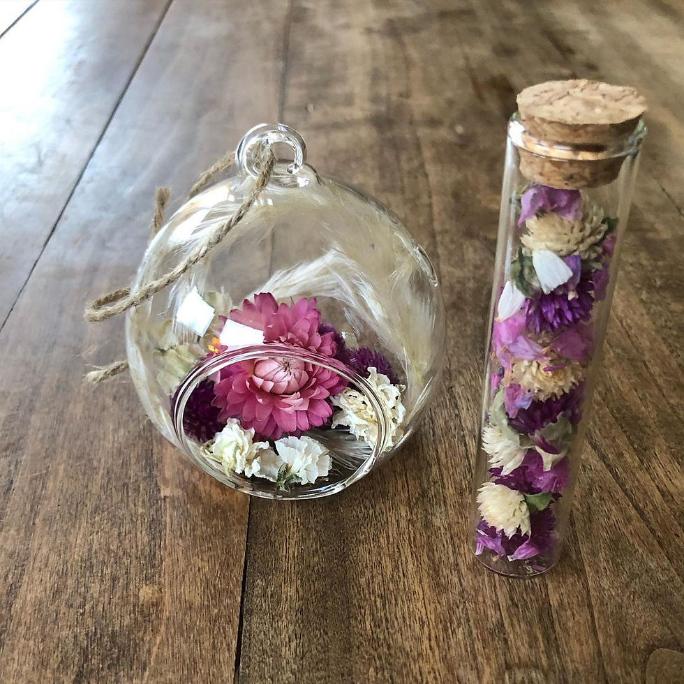 Miniature : Tube à essai fleuri