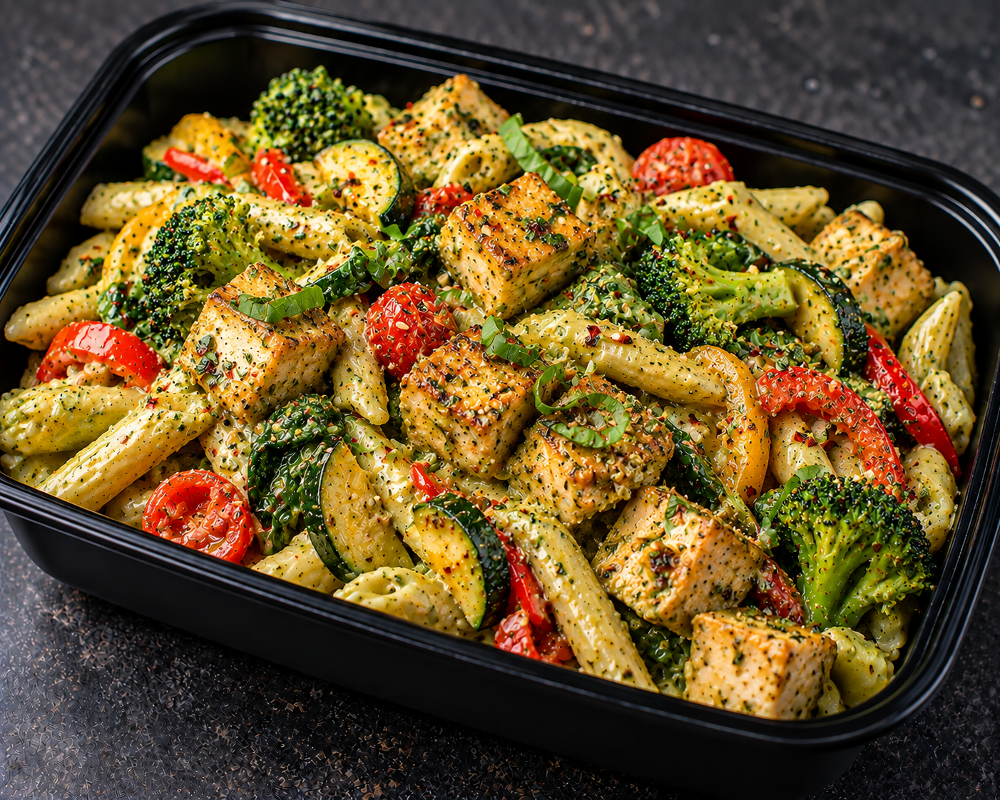 Creamy Pesto Pasta Primavera