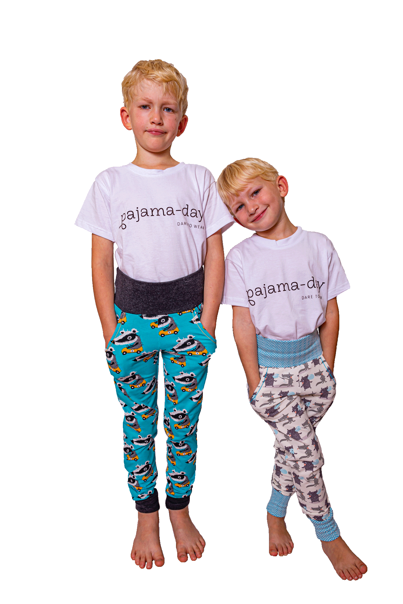 pajama-day kinderhose neurodermitis dachs kaugummi biobaumwolle vegan