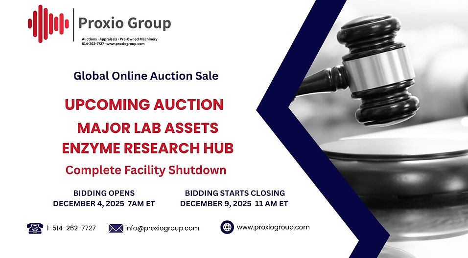 Major Lab Assets Auction Sale - Enzyme Research Hub