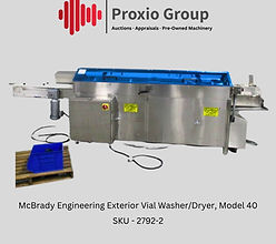 McBrady Engineering Exterior Vial Washer/Dryer, Model 40