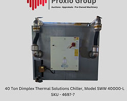 40 Ton Dimplex Thermal Solutions Chiller, Model SWW 40000-L