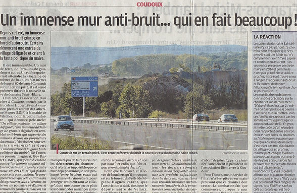 article sur la décharge déguisée en Merlon antibruit