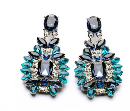 Boucles d'oreilles strass à clous