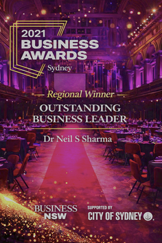 City of Sydney Business Awards Regional Winner for Oustanding Business Leader Dr Neil Sharma 