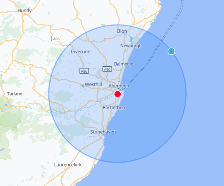Aberdeen Radius Map 20 Mile Apex Plastering & Render