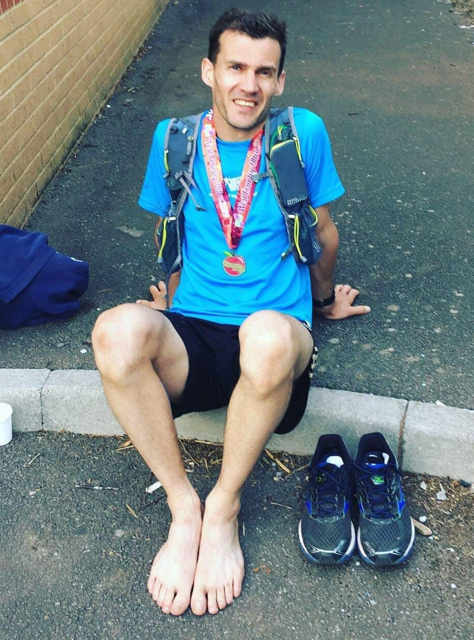Rob after the West Country ultra - "only 50 miles"