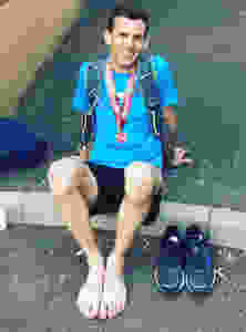 Rob after the West Country ultra - "only 50 miles"