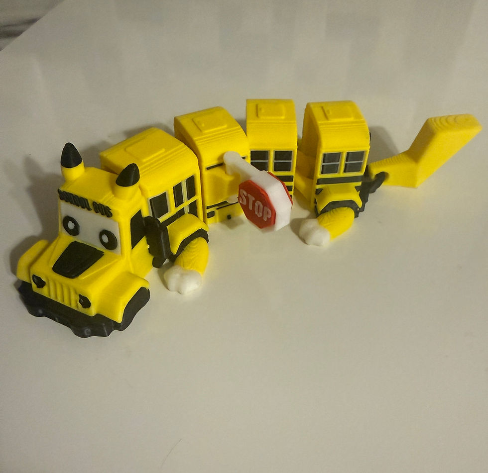 3D Mini School Bus Dragon