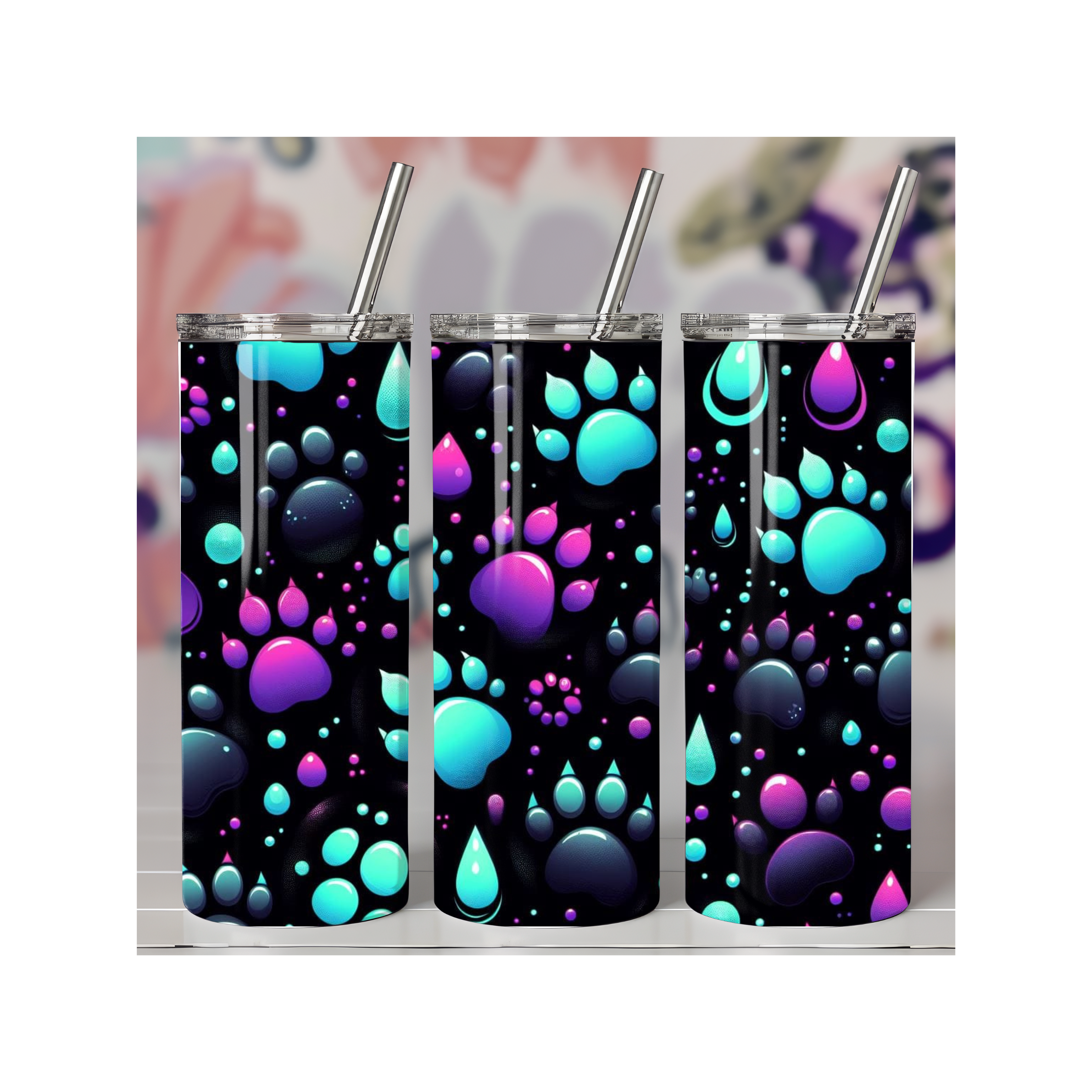 Puppy Paw Print Tumbler