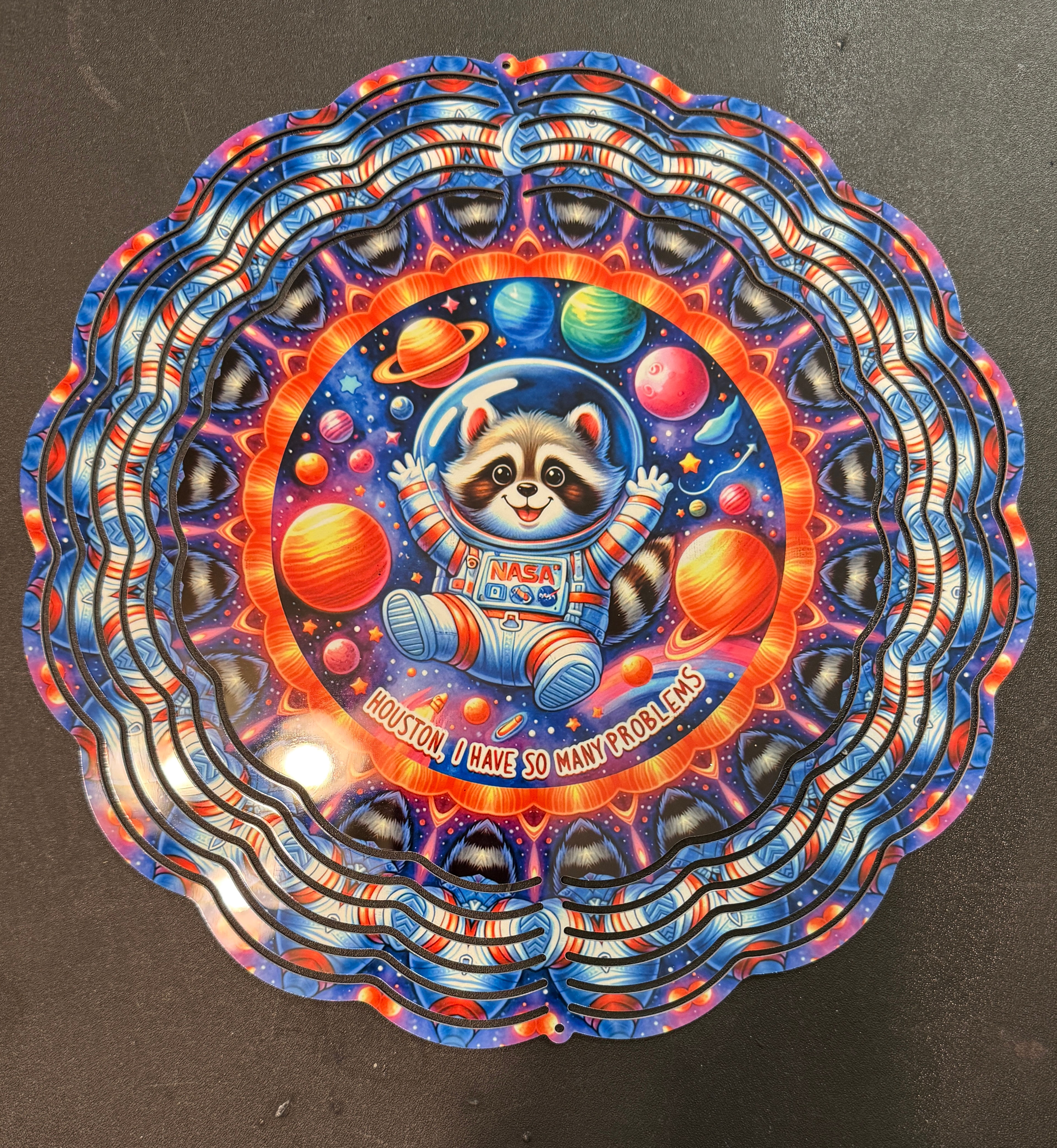 Houston I have Problems Racoon Wind Spinner