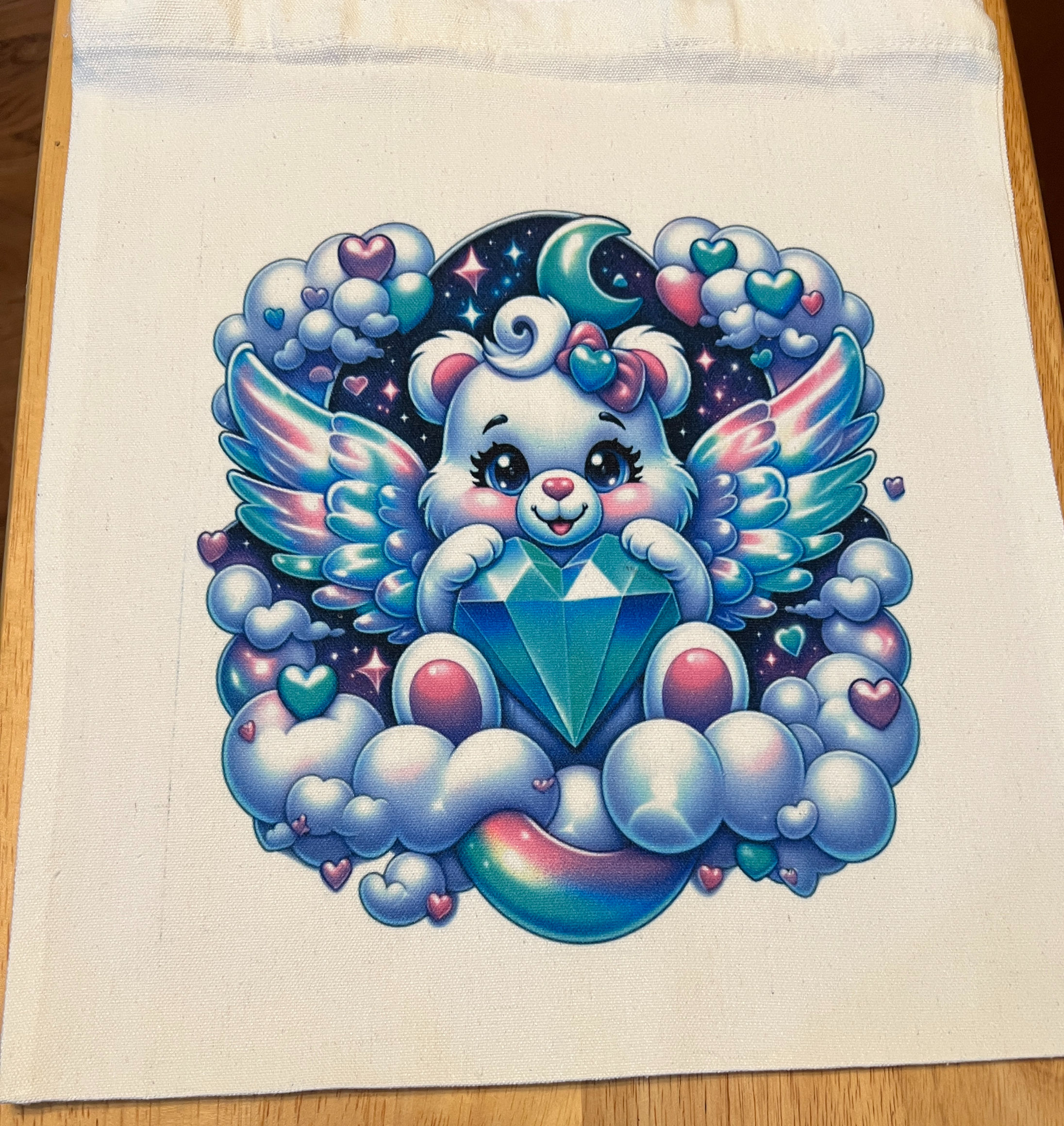 Fairy Bear Holding Crystal Tote Bag
