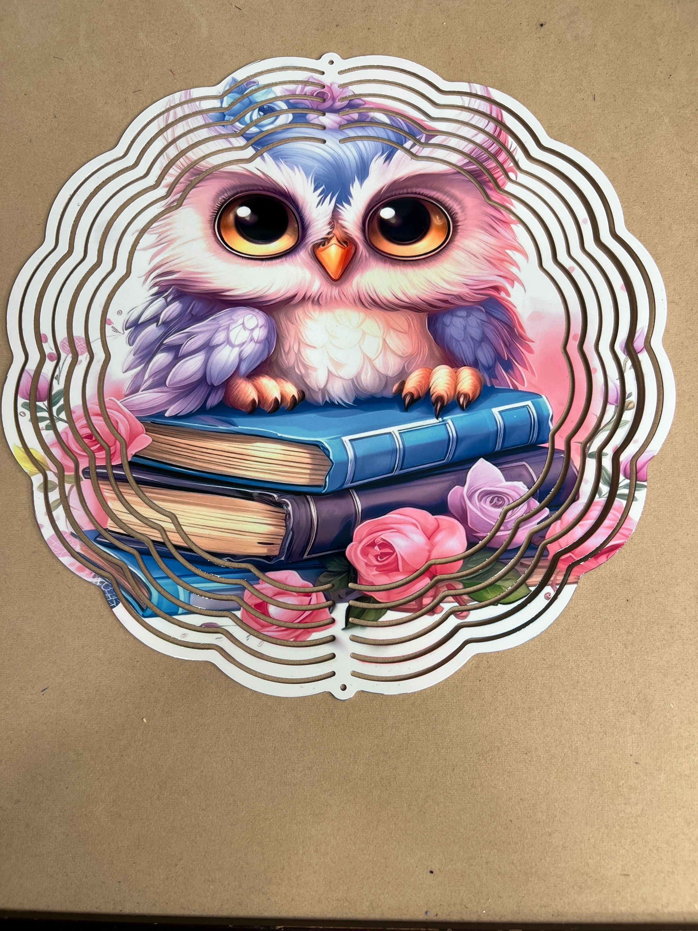 Smart Book Owl Wind Spinner