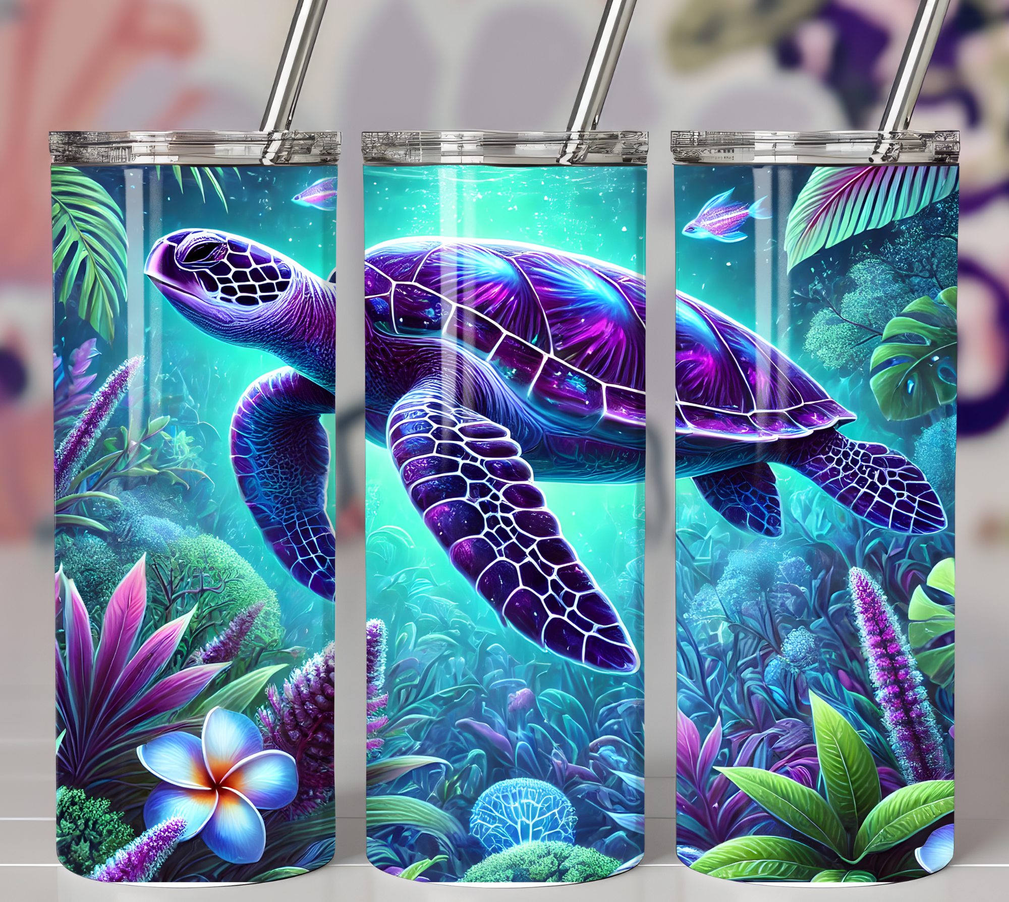 Beautiful Sea Turtle Tumbler