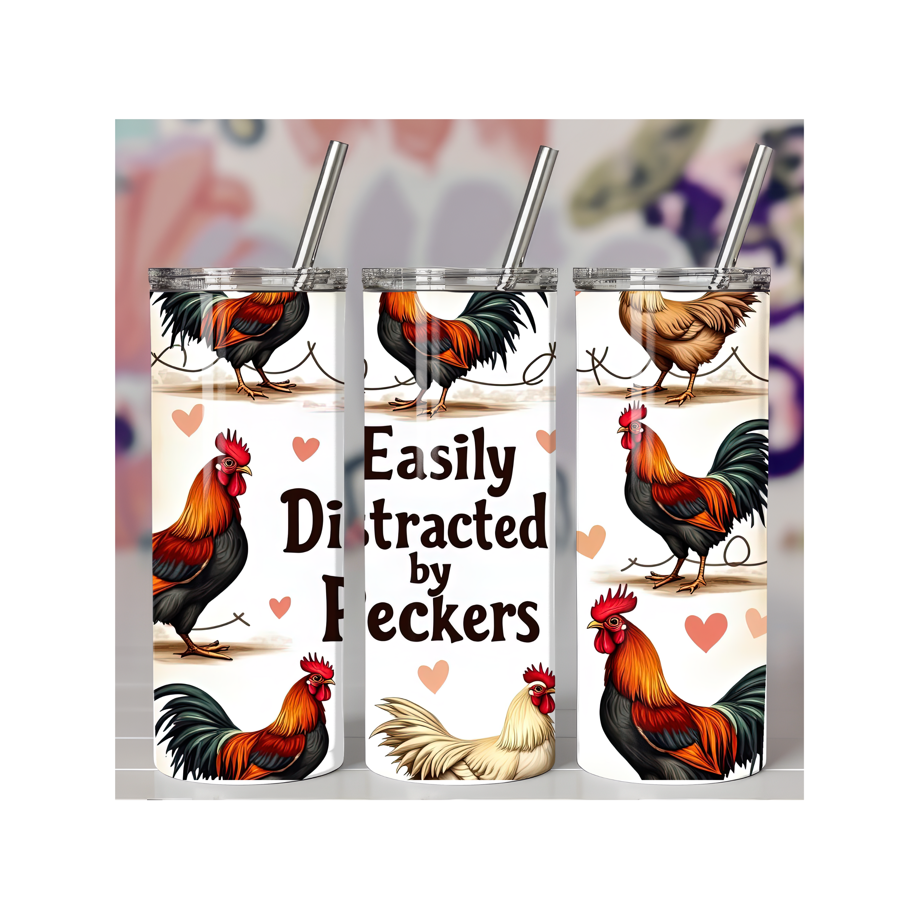 Easily Distracted By Peckers Tumbler