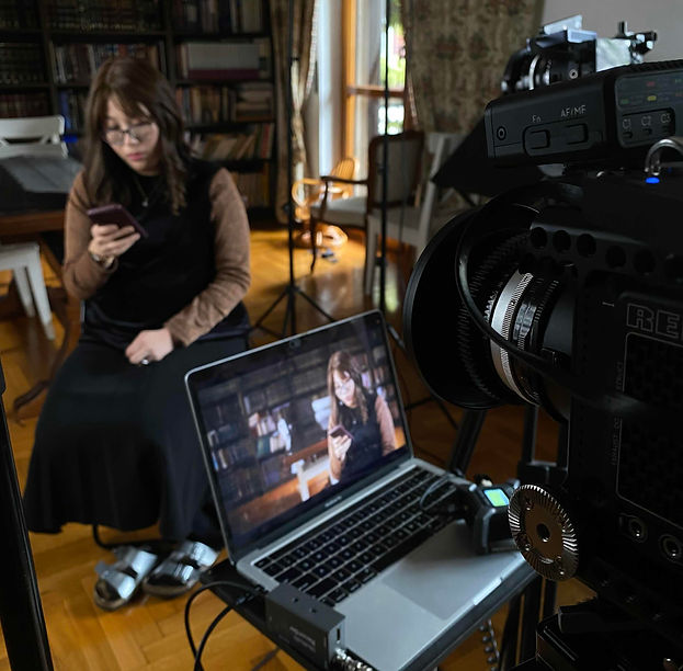 Behind the scenes in Milan: RED Komodo and monitor set up for the Elisheva Martinetti documentary interview