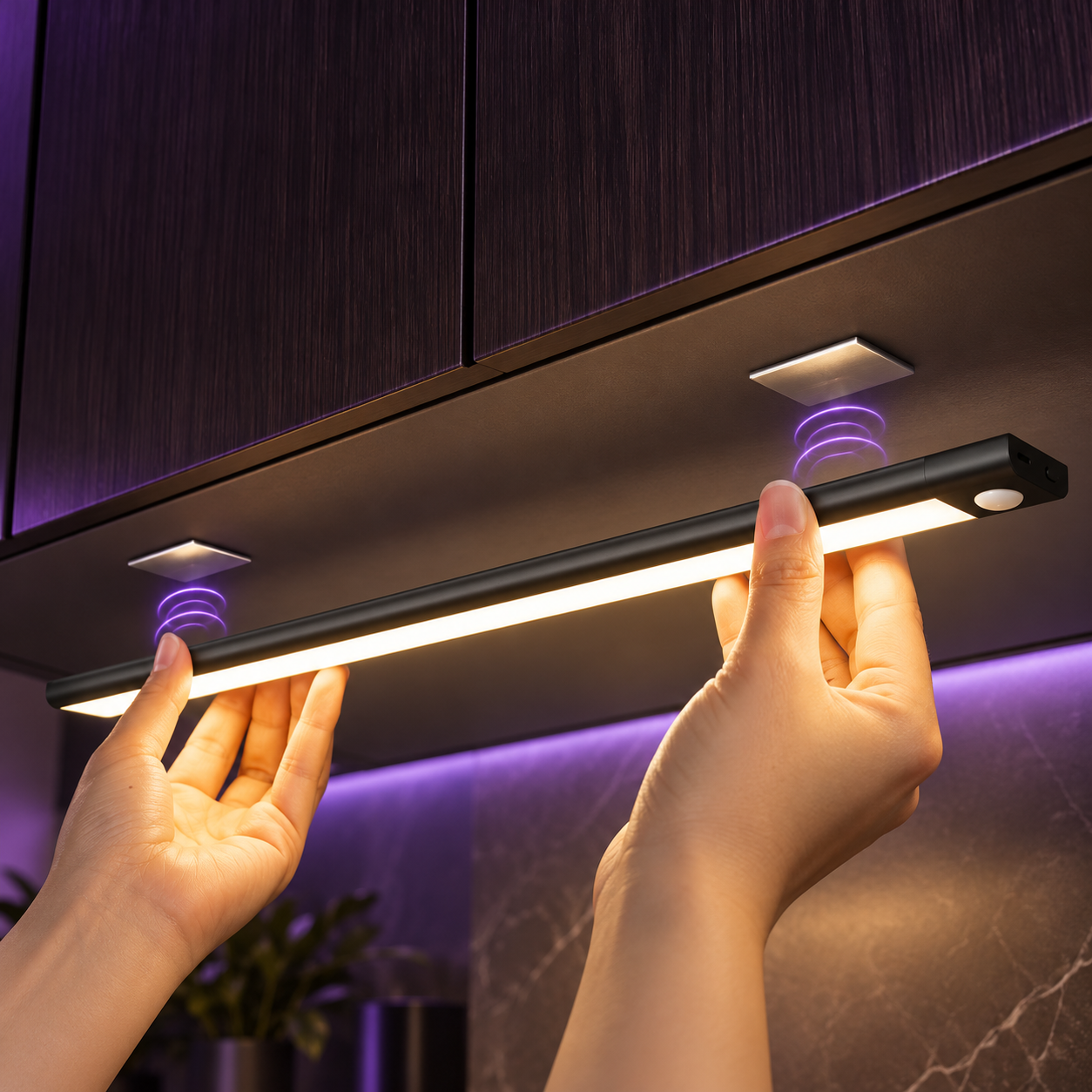 LED Cabinet Light USB Type-C Rechargeable Motion Sensor Led Lamp for Kitchen War