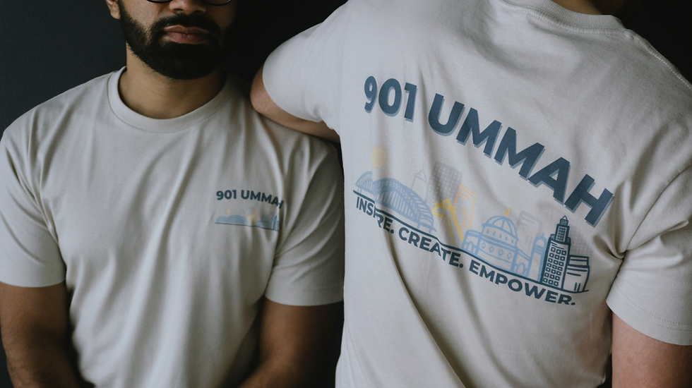 Thumbnail: 901 Ummah Memphis Skyline Tee - Chestnut White Short Sleeve