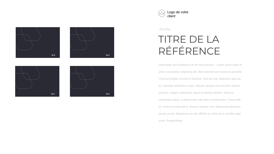 Illustration d'une présentation d'une référence avec plus de visuels